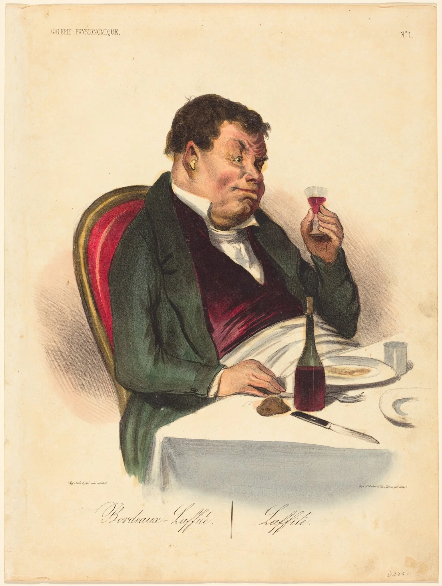 Bordeaux-Laffite, by Honoré Daumier, ink, 1836