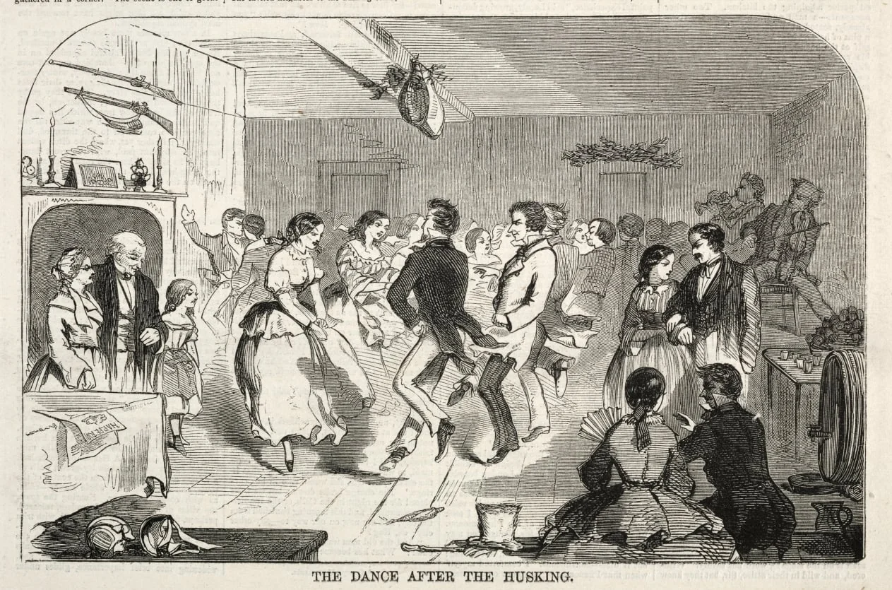 The Dance after the Husking, by Winslow Homer, 1858