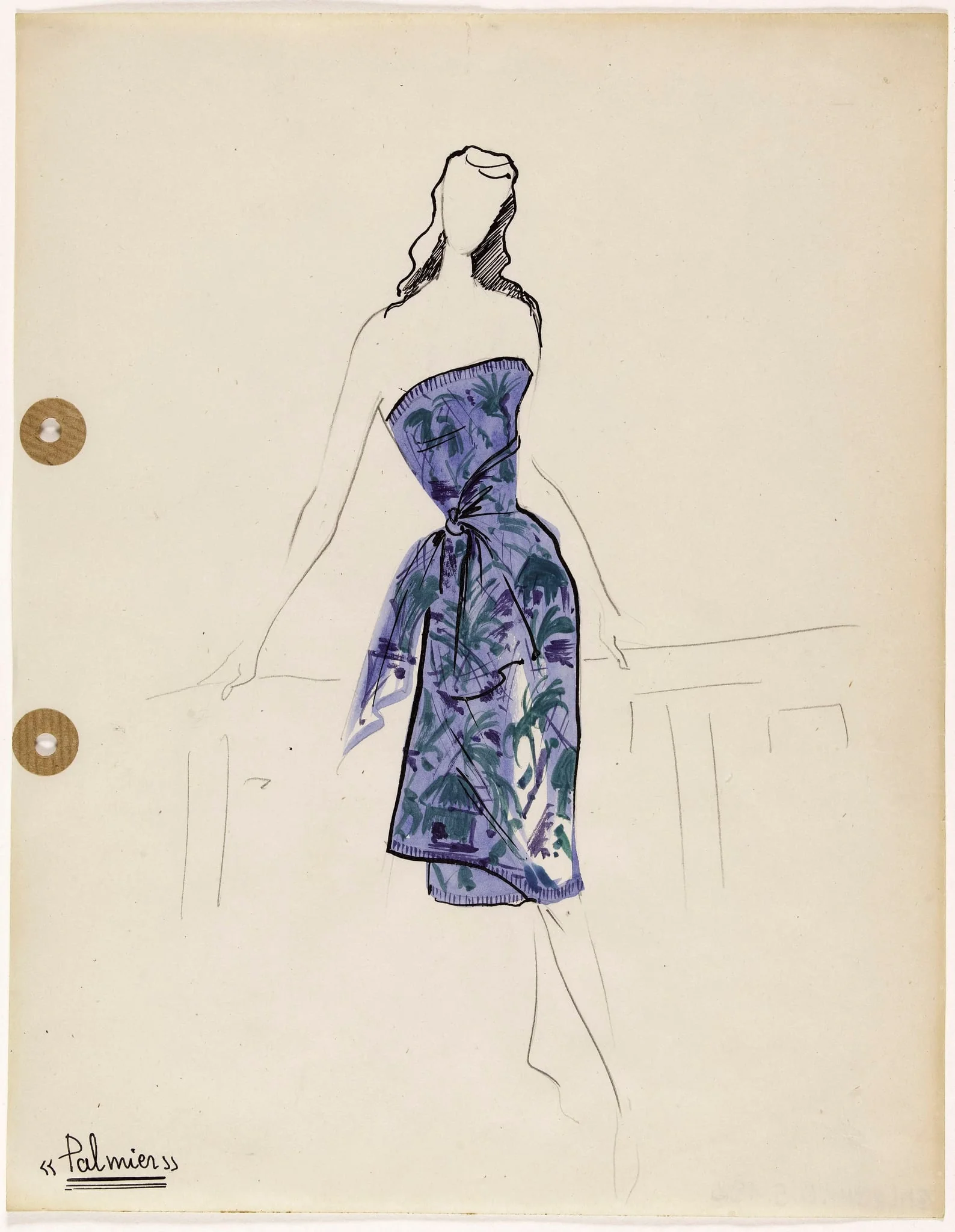 'Palmier', by Carven, 1949