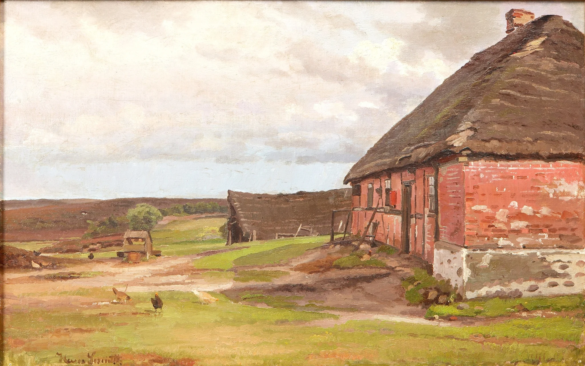 Et hus på Alheden, by Hans Smidth, oil, 1912