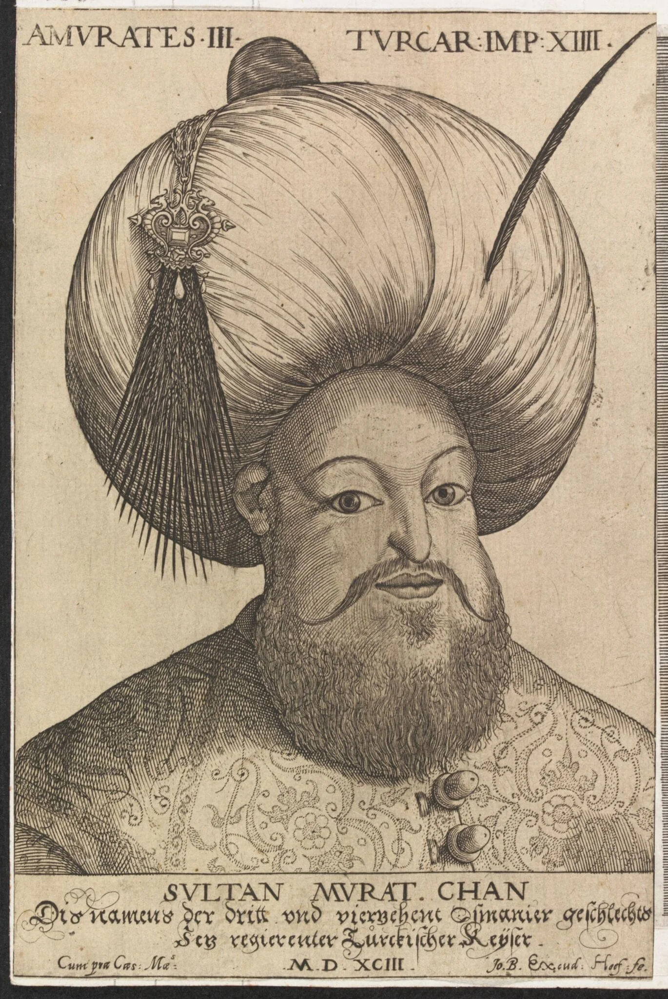 Turkish sultans, sultanas and other historical figures, by A. van Hoef, 1593