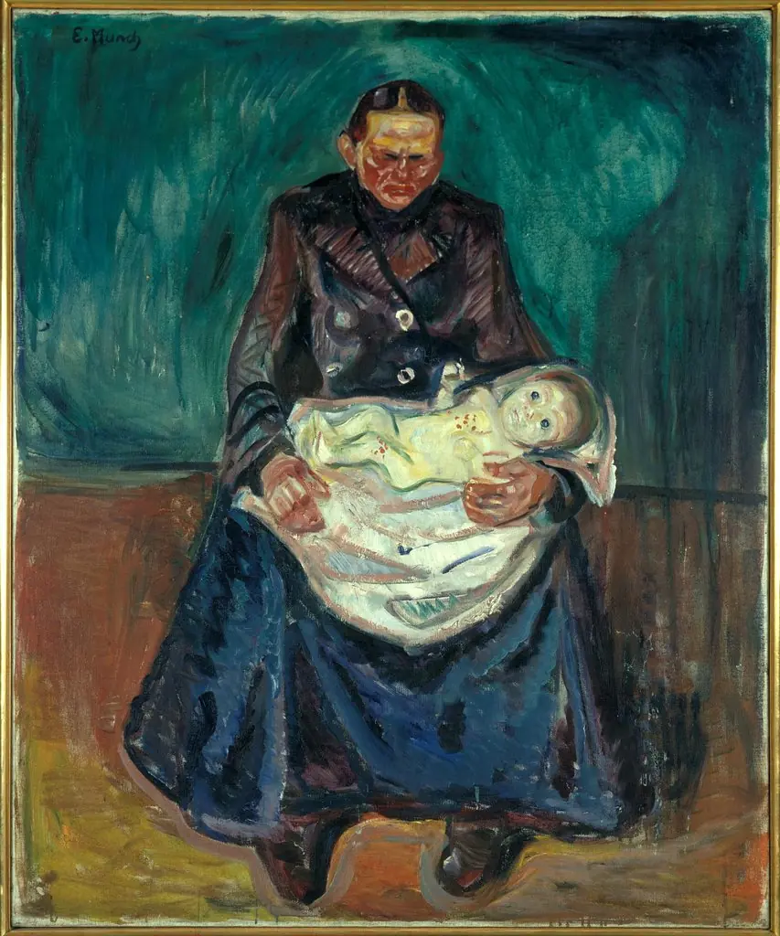 Woman with Sick Child. Inheritance