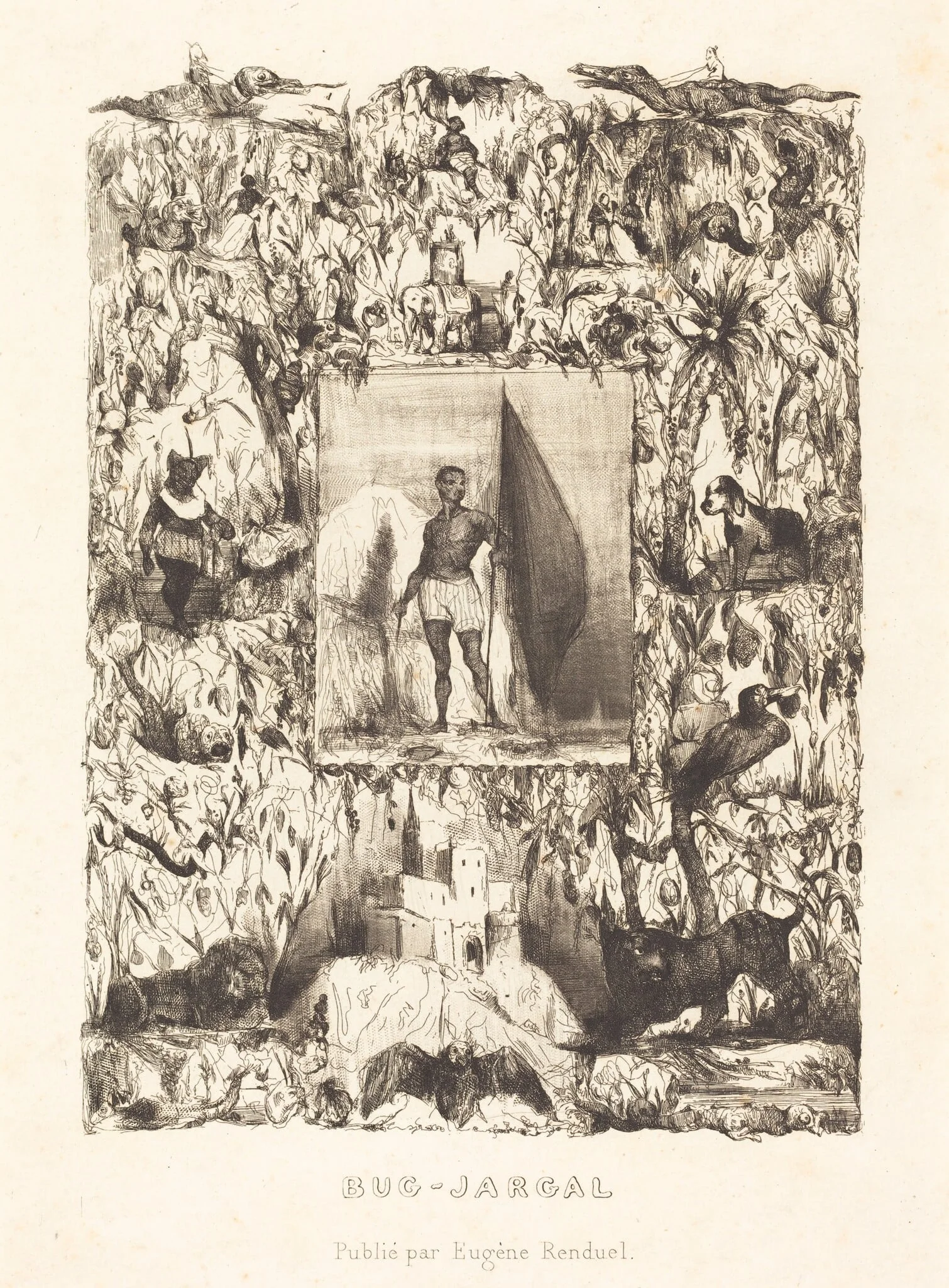 Bug-Jargal, by Célestin Nanteuil, ink, 1832