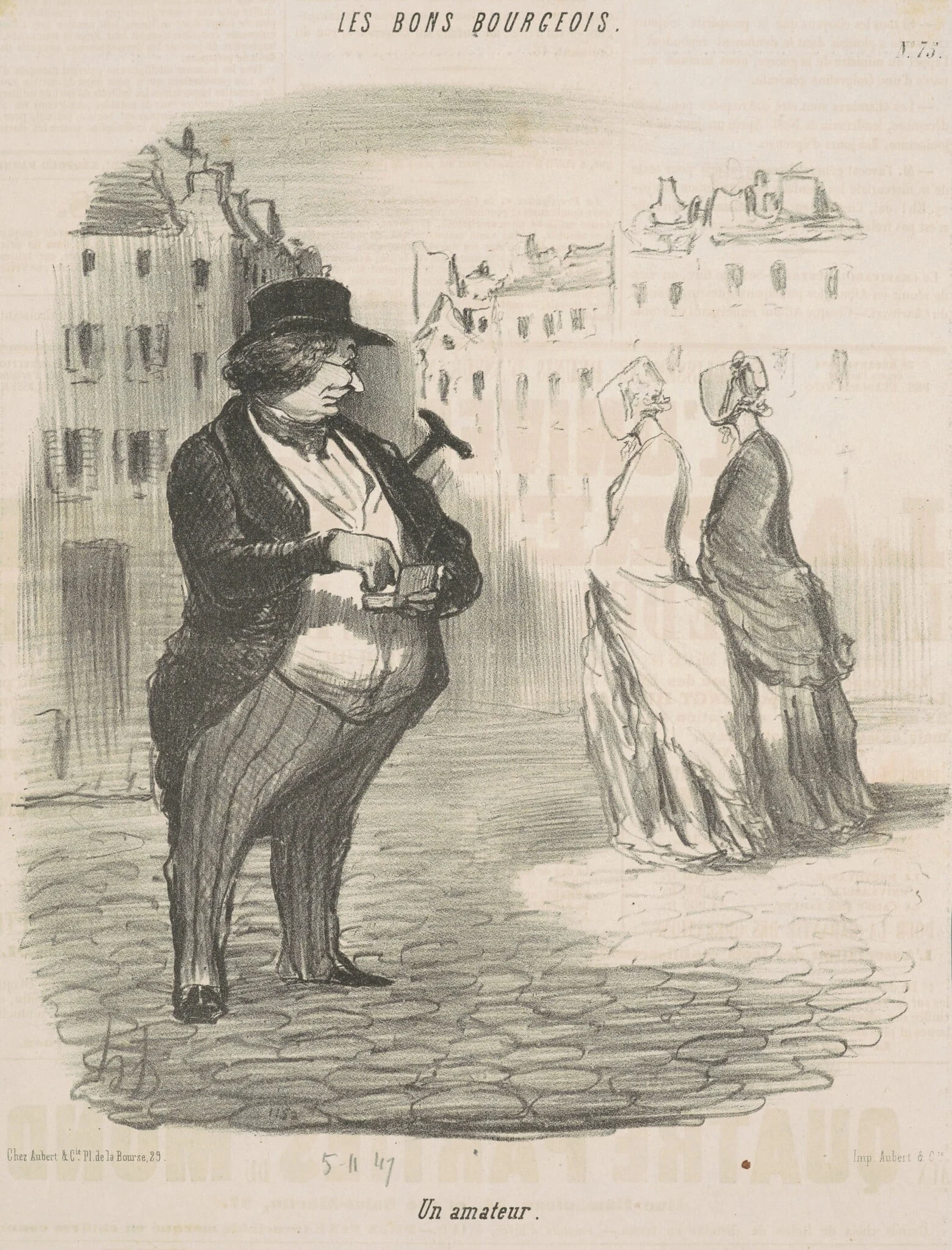 Un amateur, by Honoré Daumier, ink, 1847