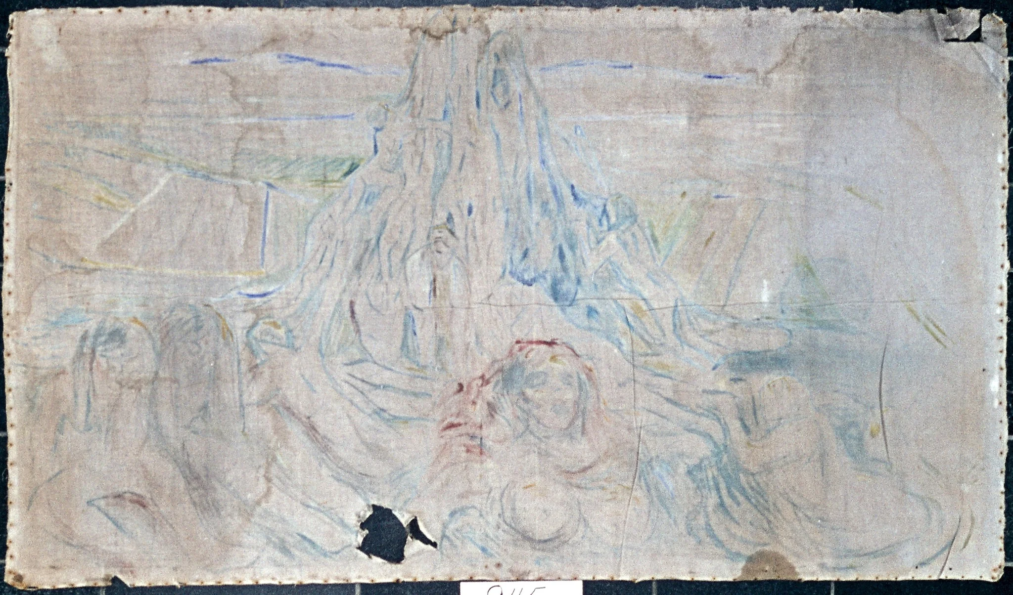 The Human Mountain, by Edvard Munch, oil, 1909