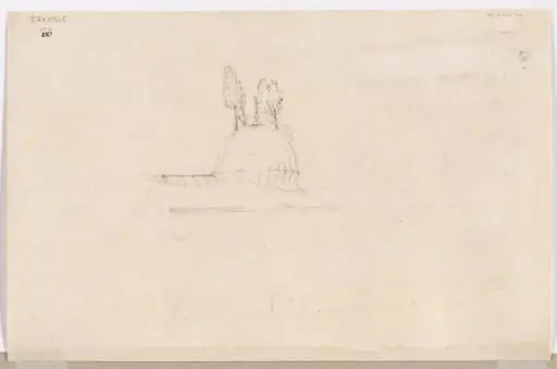Sketch for Pavilion Near a Mosque (verso)