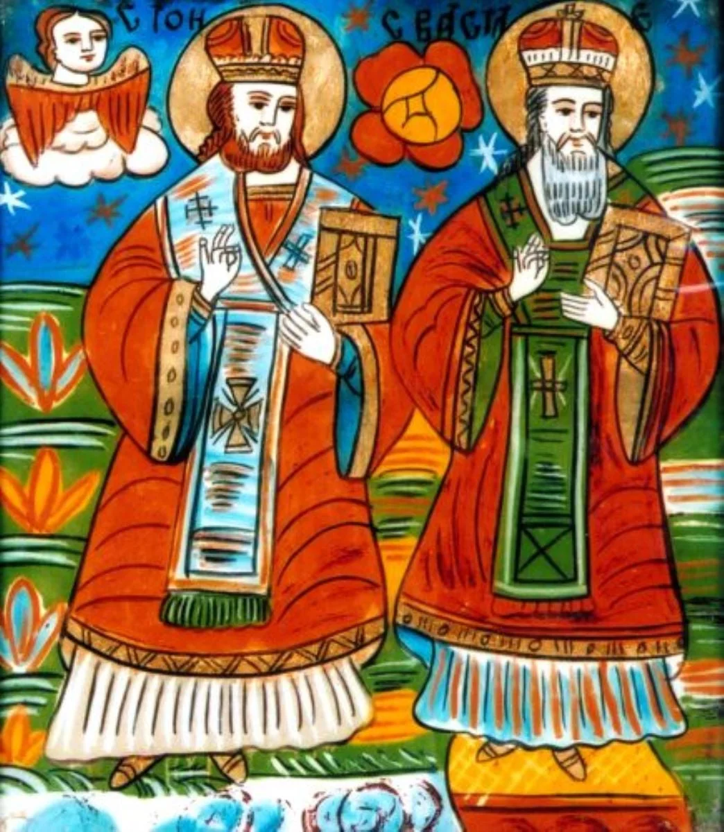 Sfinții Ion și Vasile, by Unknown, 1850