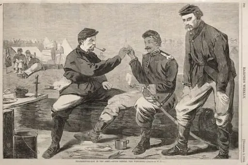 Thanksgiving Day in the Army - After Dinner:  The Wish-Bone