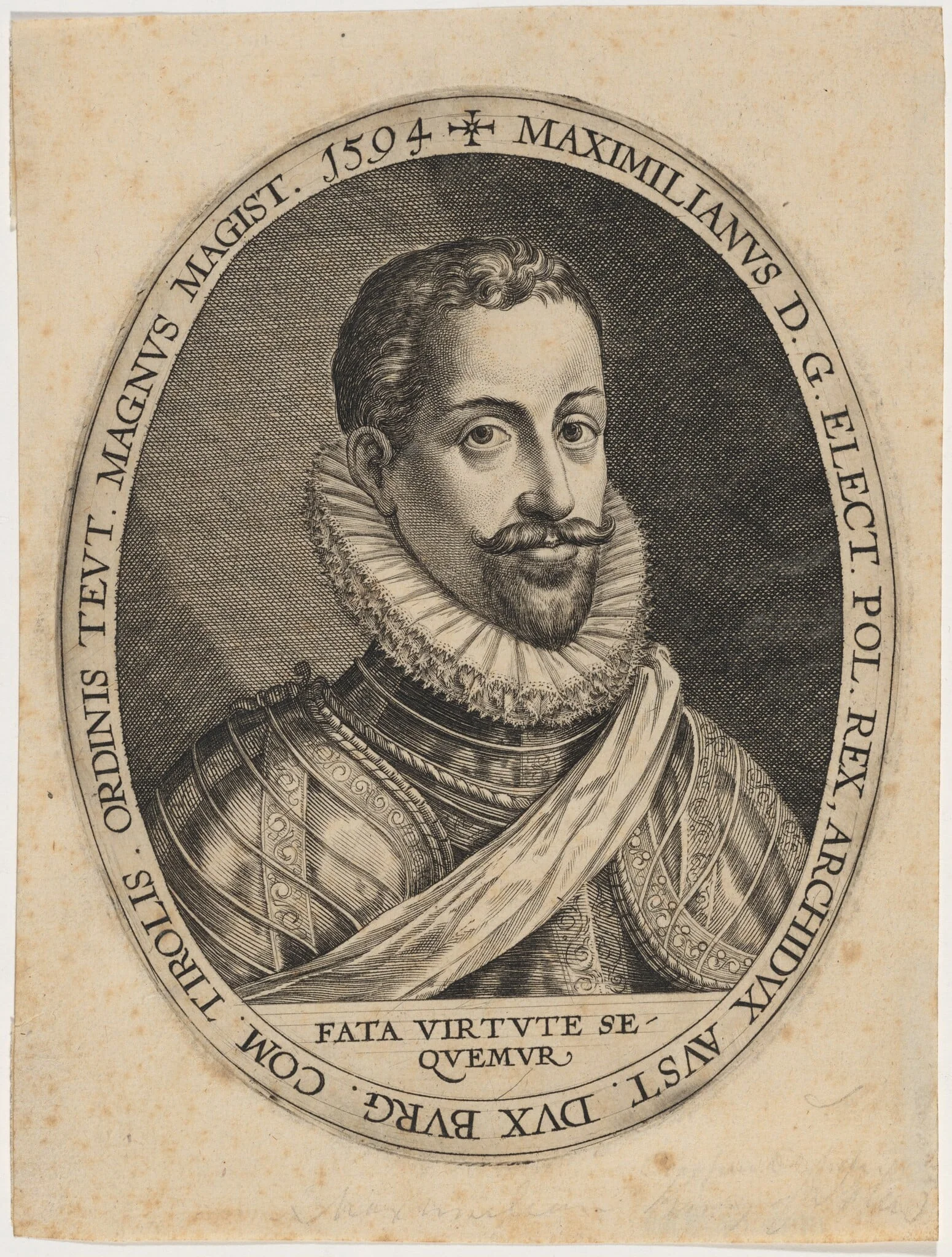 Maximilian II, Roman Emperor, by Unknown 19th Century, ink, 1594