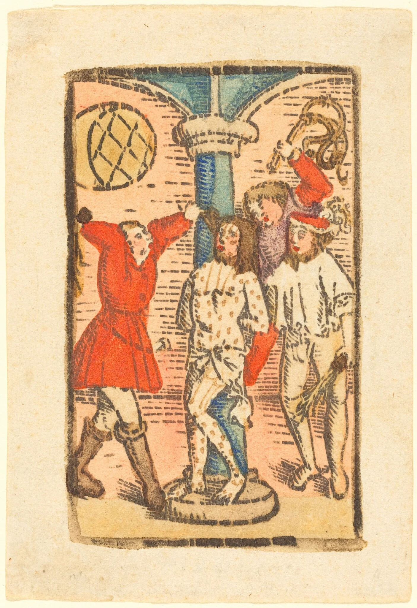 The Flagellation, by German 15th Century, ink, 1490