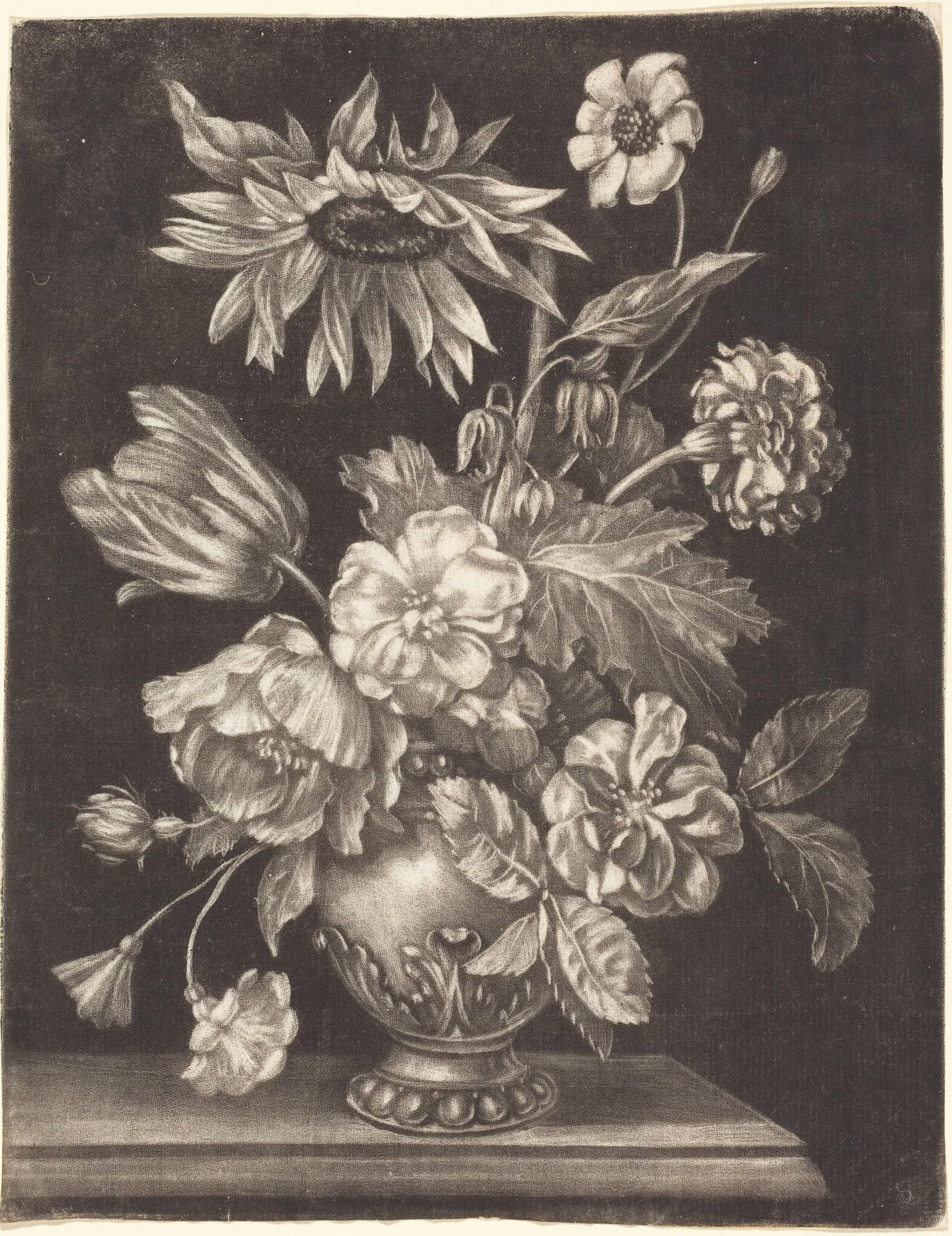 Floral Still Life with a Sunflower