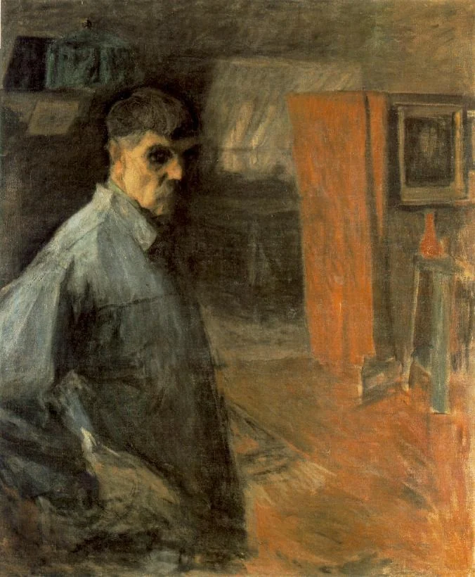 Self-Portrait, by Simon Hollósy, oil, 1916