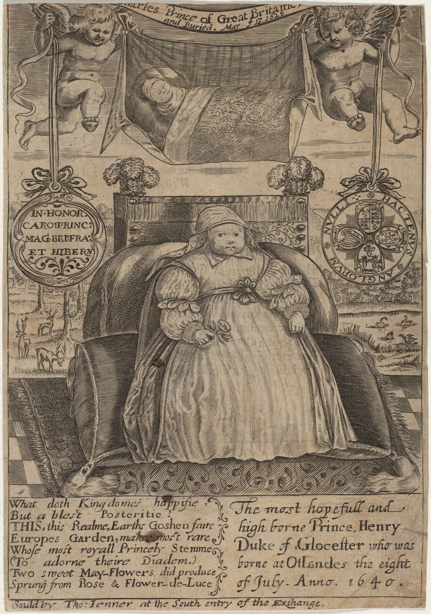Henry, Duke of Gloucester, by William Marshall, ink, 1623