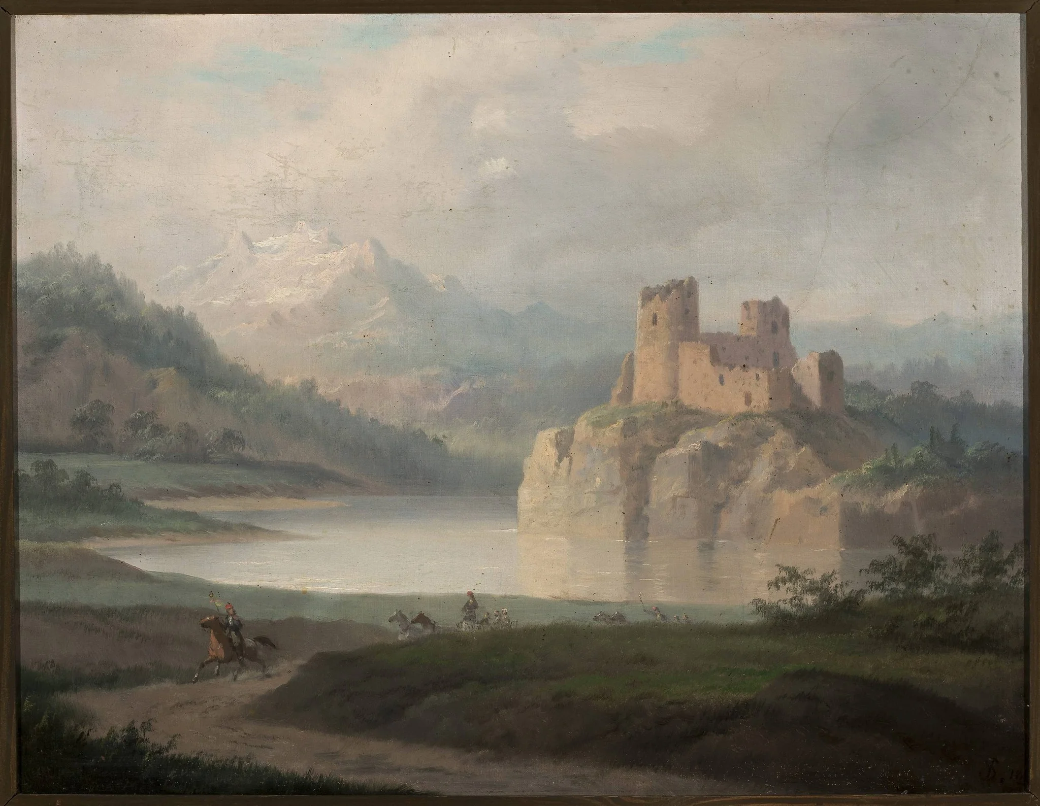 Ruins of the castle in Czorsztyn, by January Suchodolski, oil, 1869