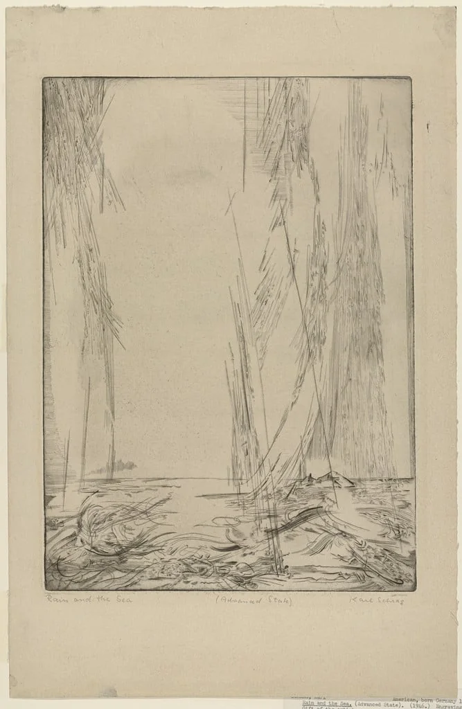 Untitled, by Karl Schrag, ink, 1946