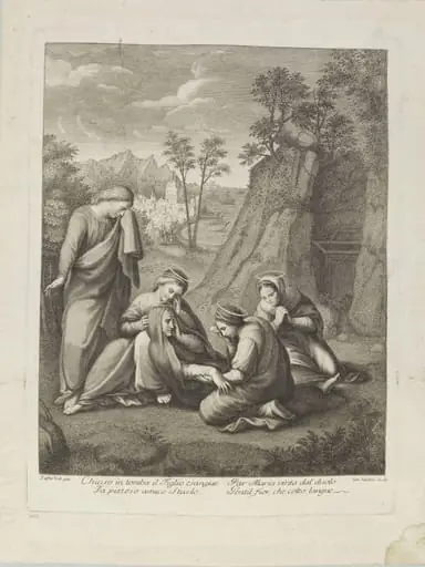 The three Maries at the tomb of Jesus Christ