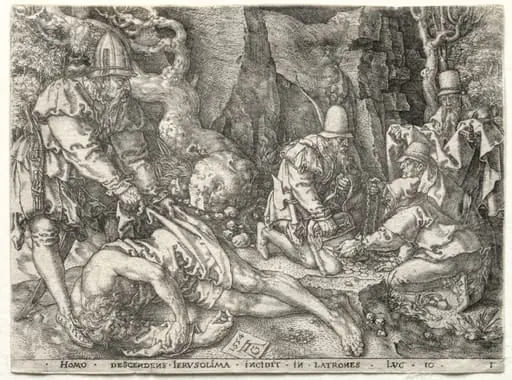 The Parable of the Good Samaritan: The Robbers Attacking the Travelers