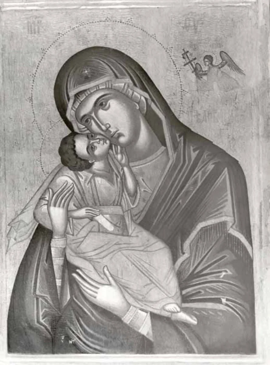 Maica Domnului cu Pruncul - Țealovanie, by Unknown, 1850