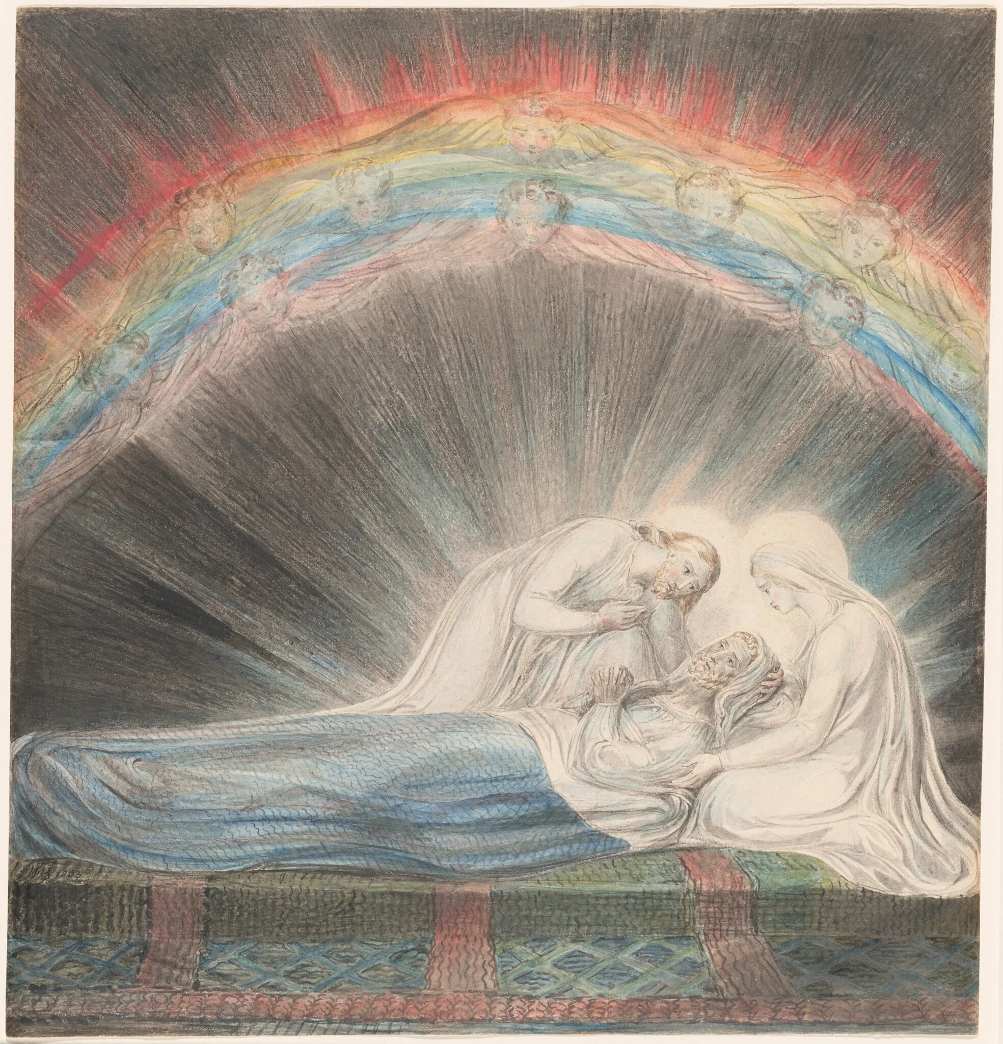 The Death of Saint Joseph, by William Blake, graphite, 1803
