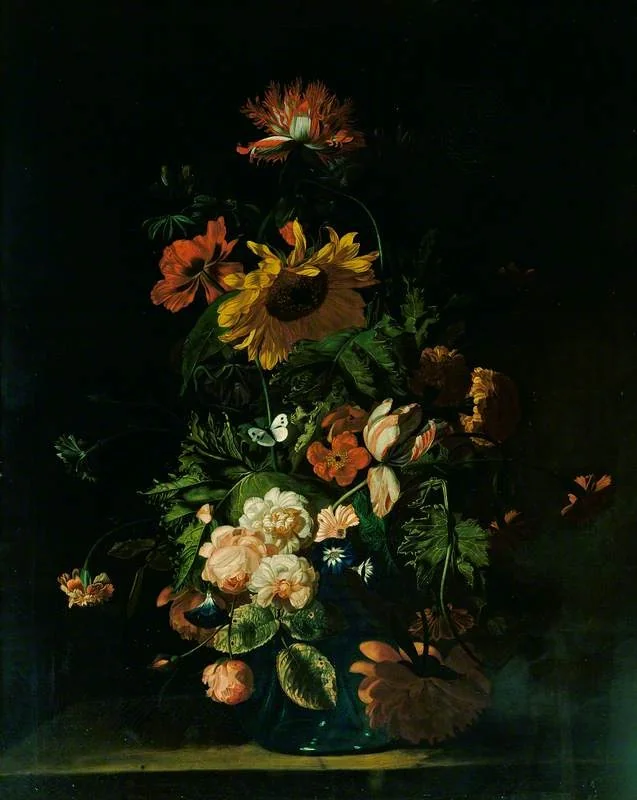 Flower Piece, by Thomas Green, oil, 1853