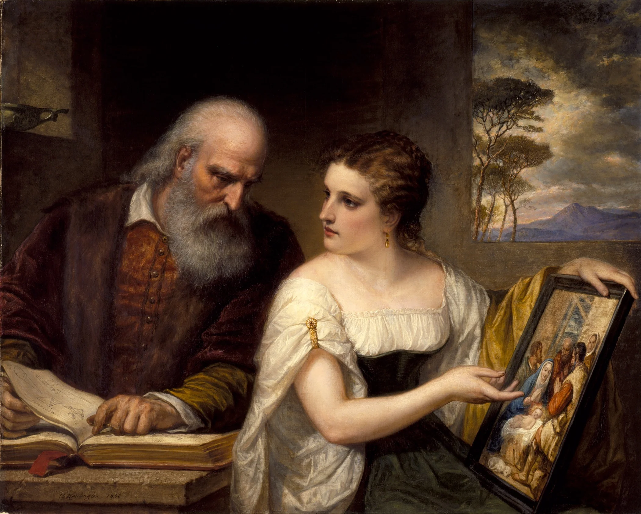 Philosophy and Christian Art, by Daniel Huntington, unspecified, 1868