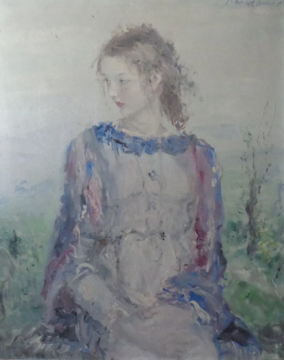 Portret de fată, by Aurel Naray