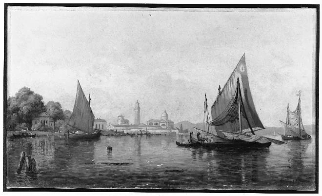San Pietro in Castello, Venice, by Christopher Pearse Cranch, oil, 1860
