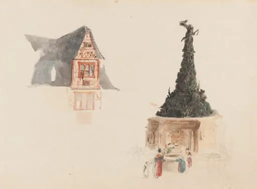 A Fountain and a Facade in Austria