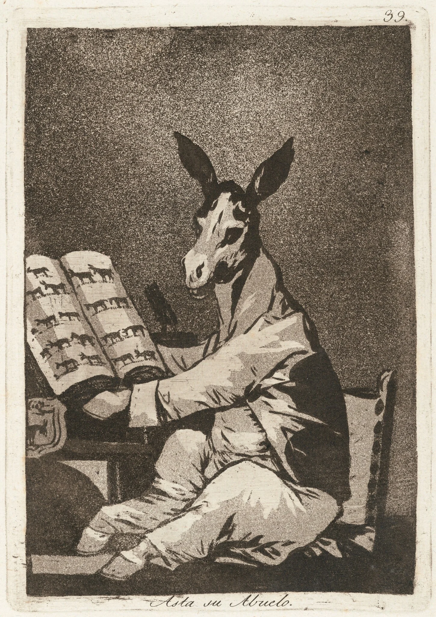 Asta su abuelo (And So Was His Grandfather), by Francisco Goya, ink, 1799