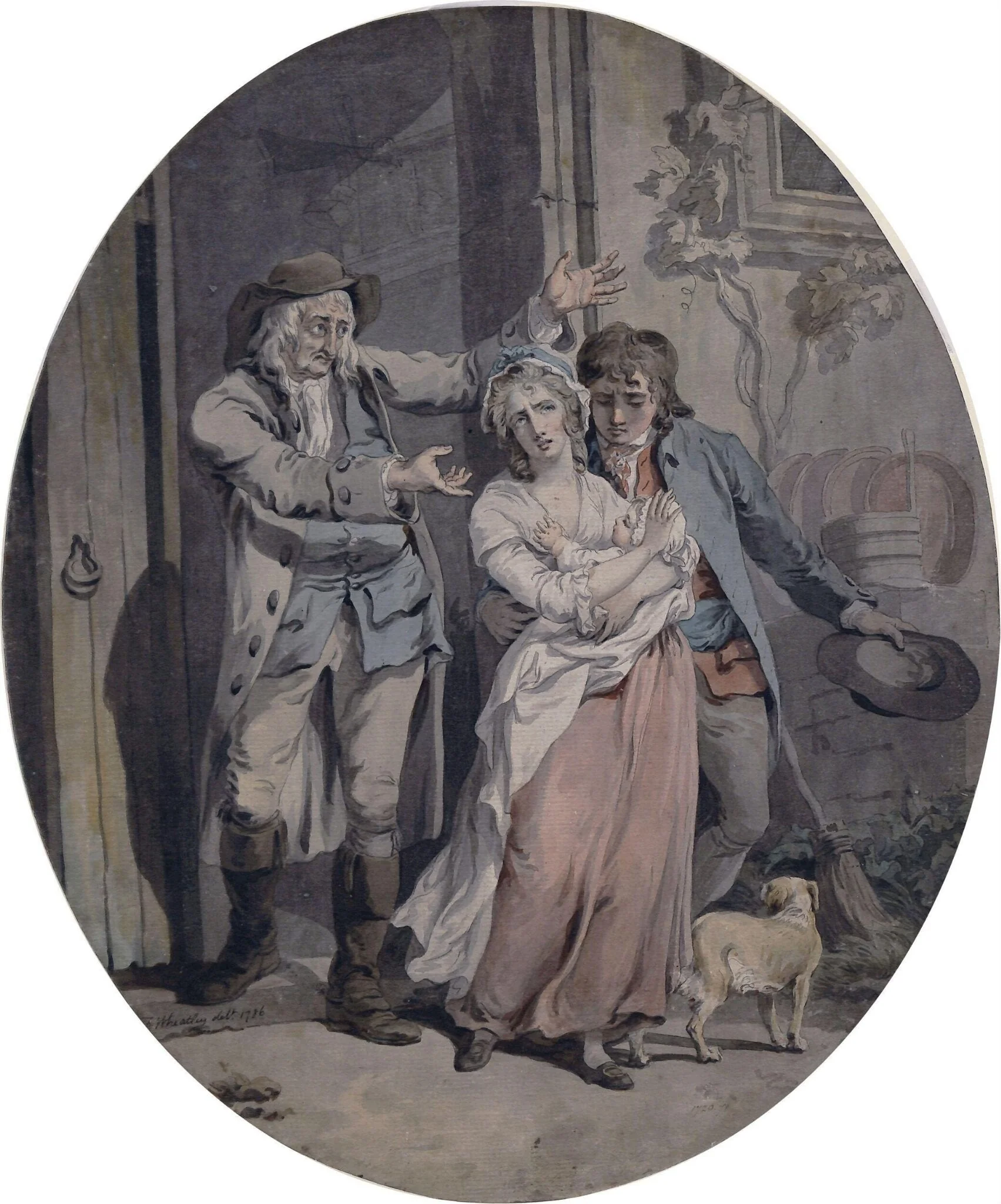 The Dismissal, by Francis RA Wheatley, watercolor, 1786