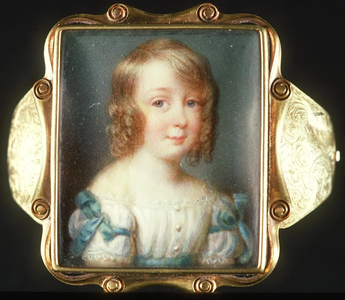 Portrait of a girl in white dress