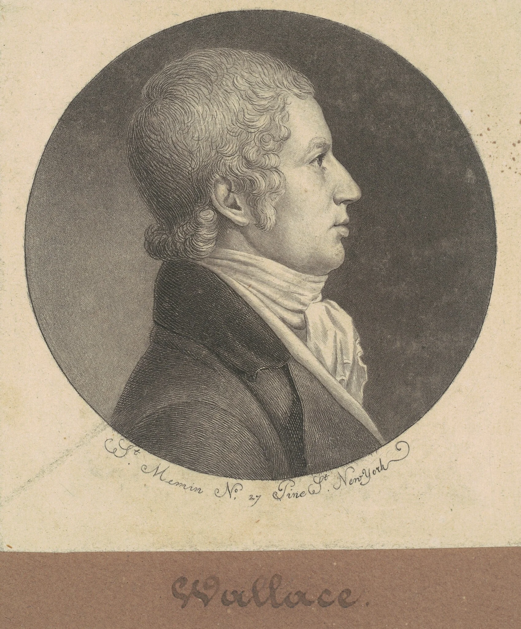 Wallace, by Charles Balthazar Julien Févret de Saint-Mémin, ink, 1796