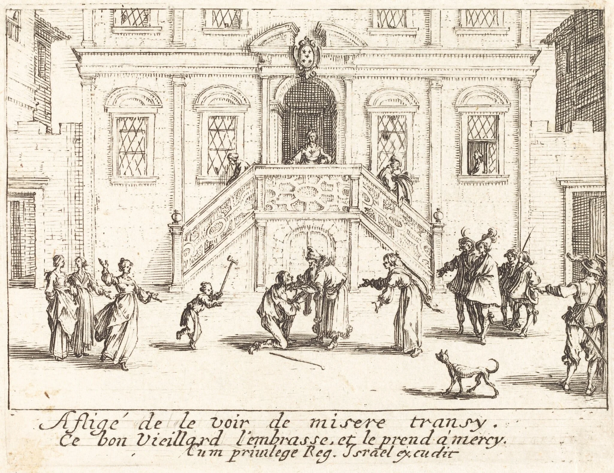 Return of the Prodigal Son, by Jacques Callot, ink, 1635
