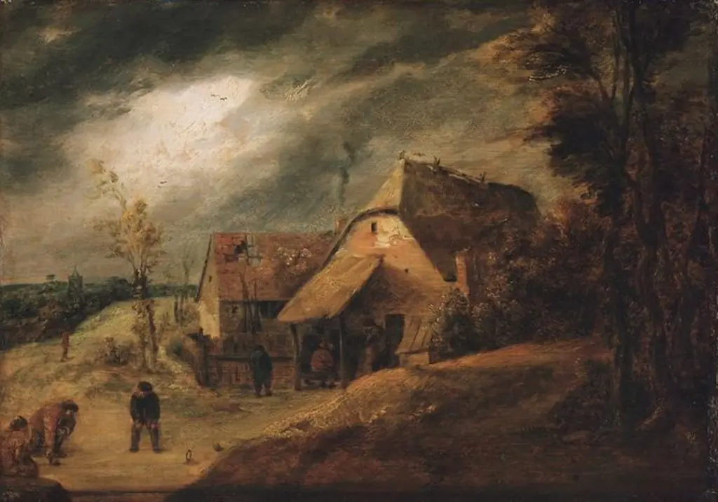 Landscape with Bowlers