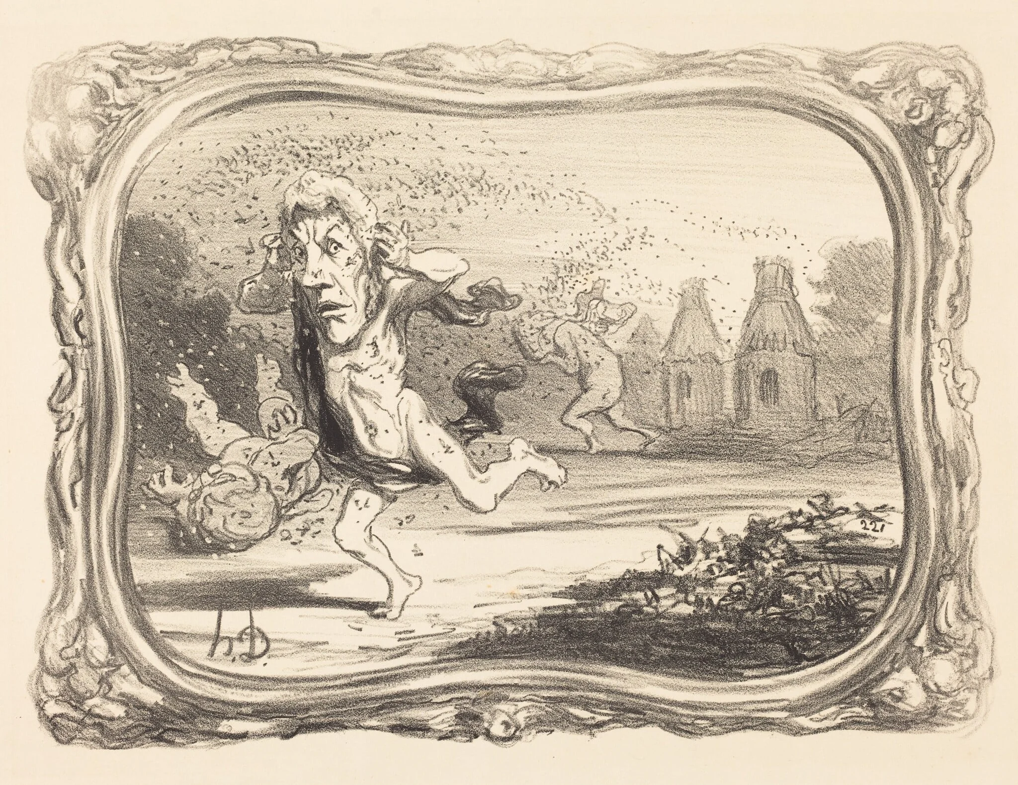 Les Curieux Punis, by Honoré Daumier, ink, 1851