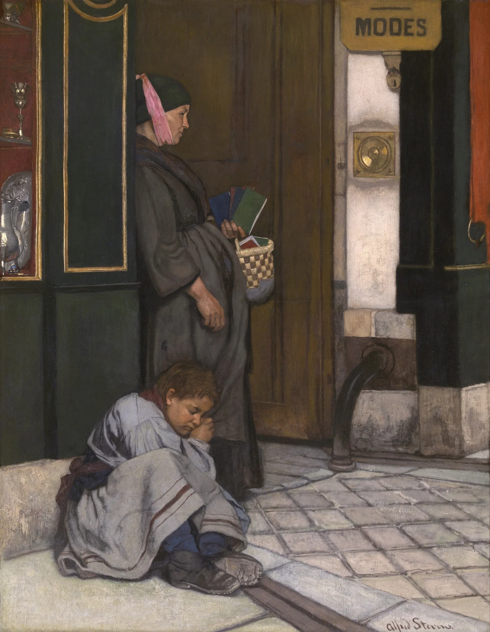 Begging Tolerated, by Alfred Stevens, oil, 1873