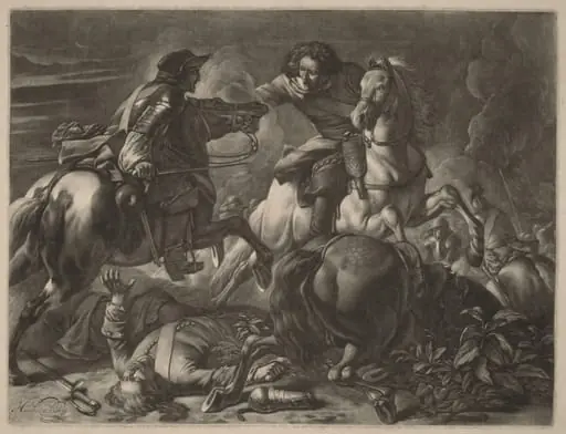 Two Fighting Horsemen