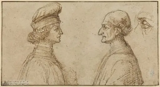 Bust of Two Men [recto]