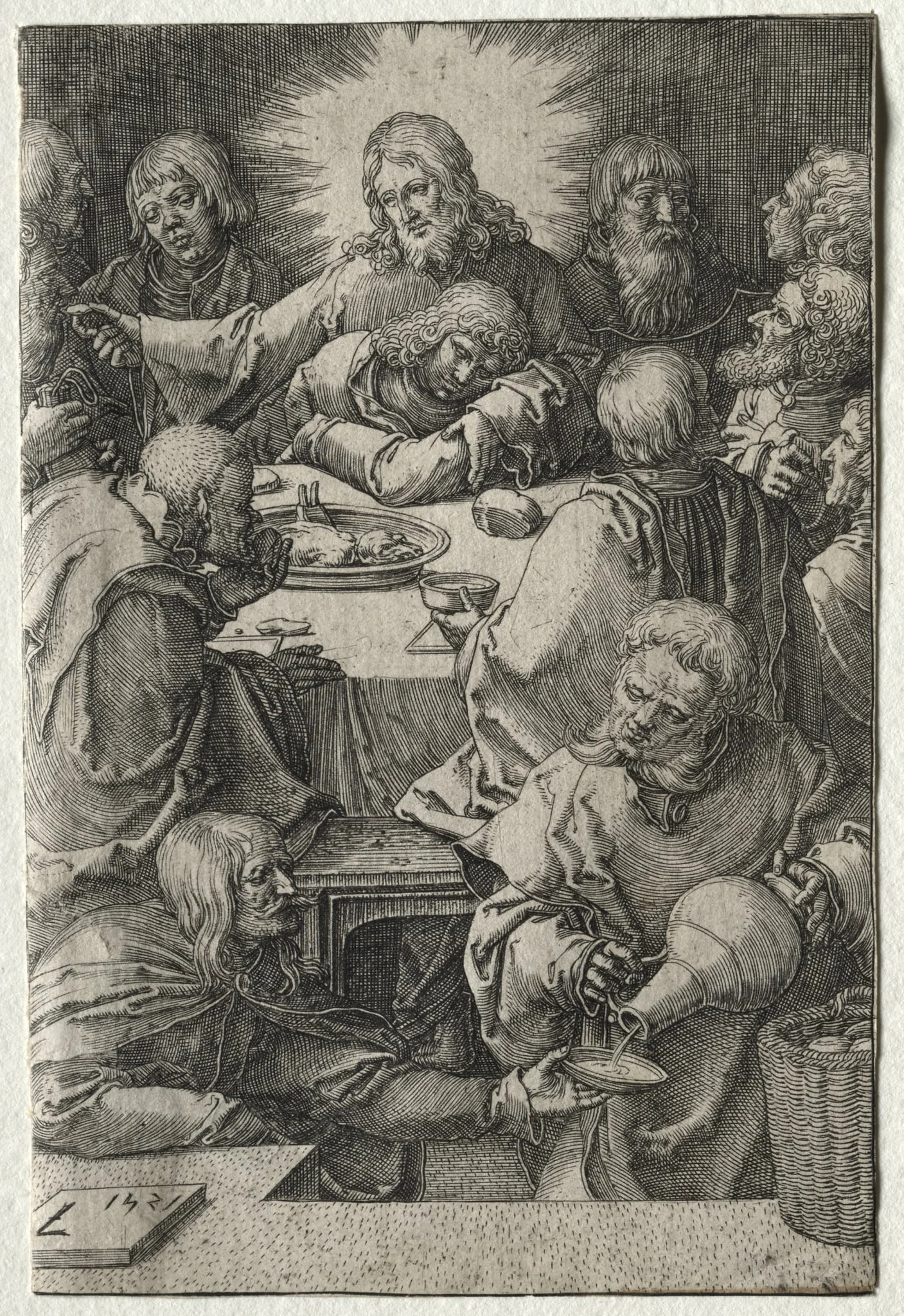 The Passion: The Last Supper, by Lucas van Leyden, 1521