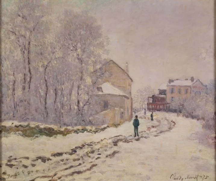 Snow in Argenteuil, by Claude Monet, oil, 1875