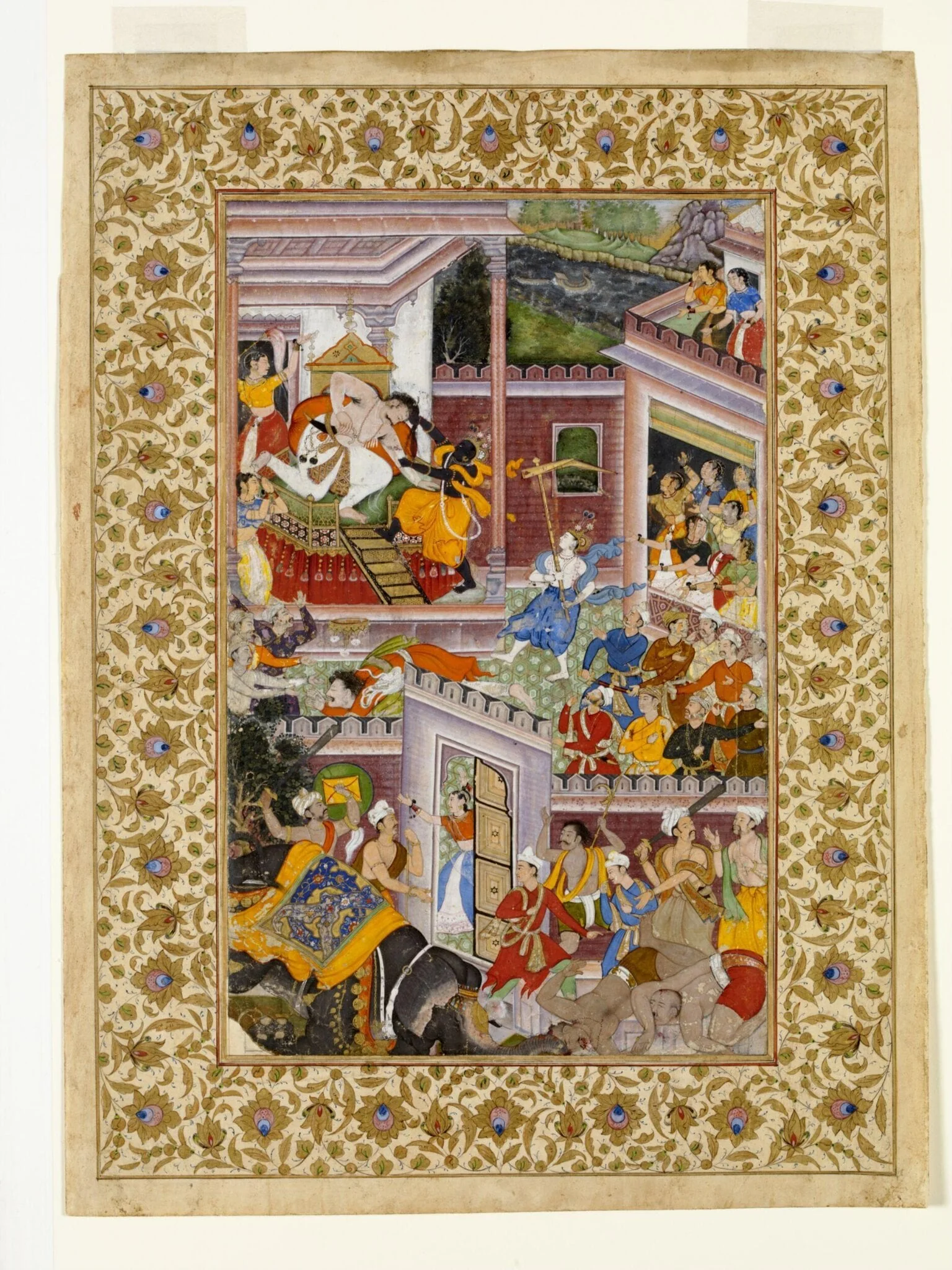 Krishna kills his uncle, the tyrant ruler Kamsa