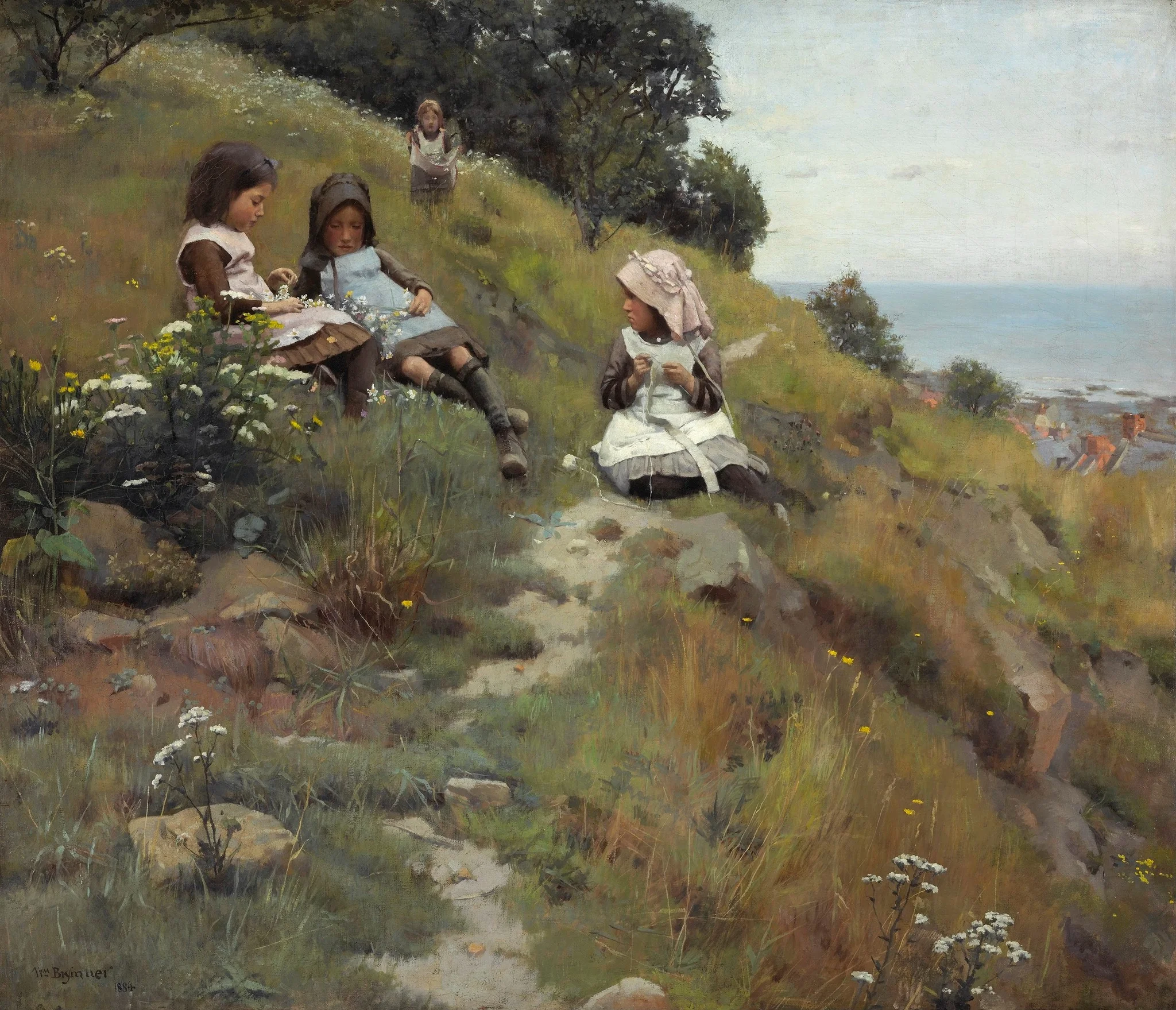 A Wreath of Flowers, by William Brymner, oil, 1892