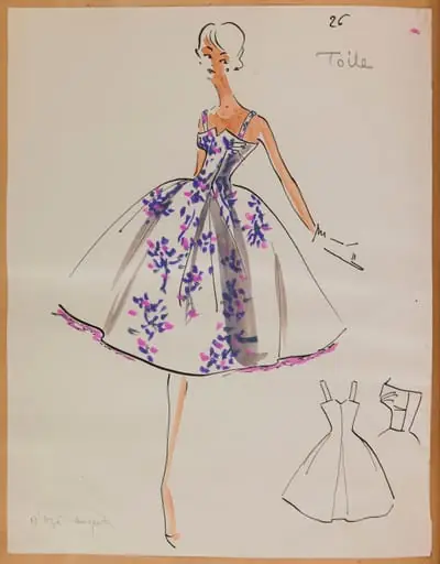 Robe à bretelles à motif rose et violet