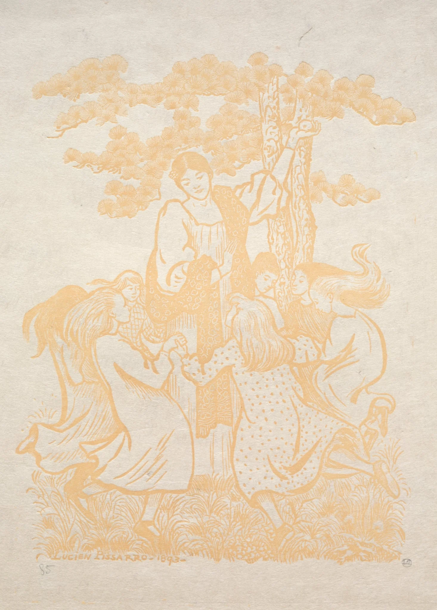 Illustration 25:  La Ronde, by Lucien Pissarro, 1893