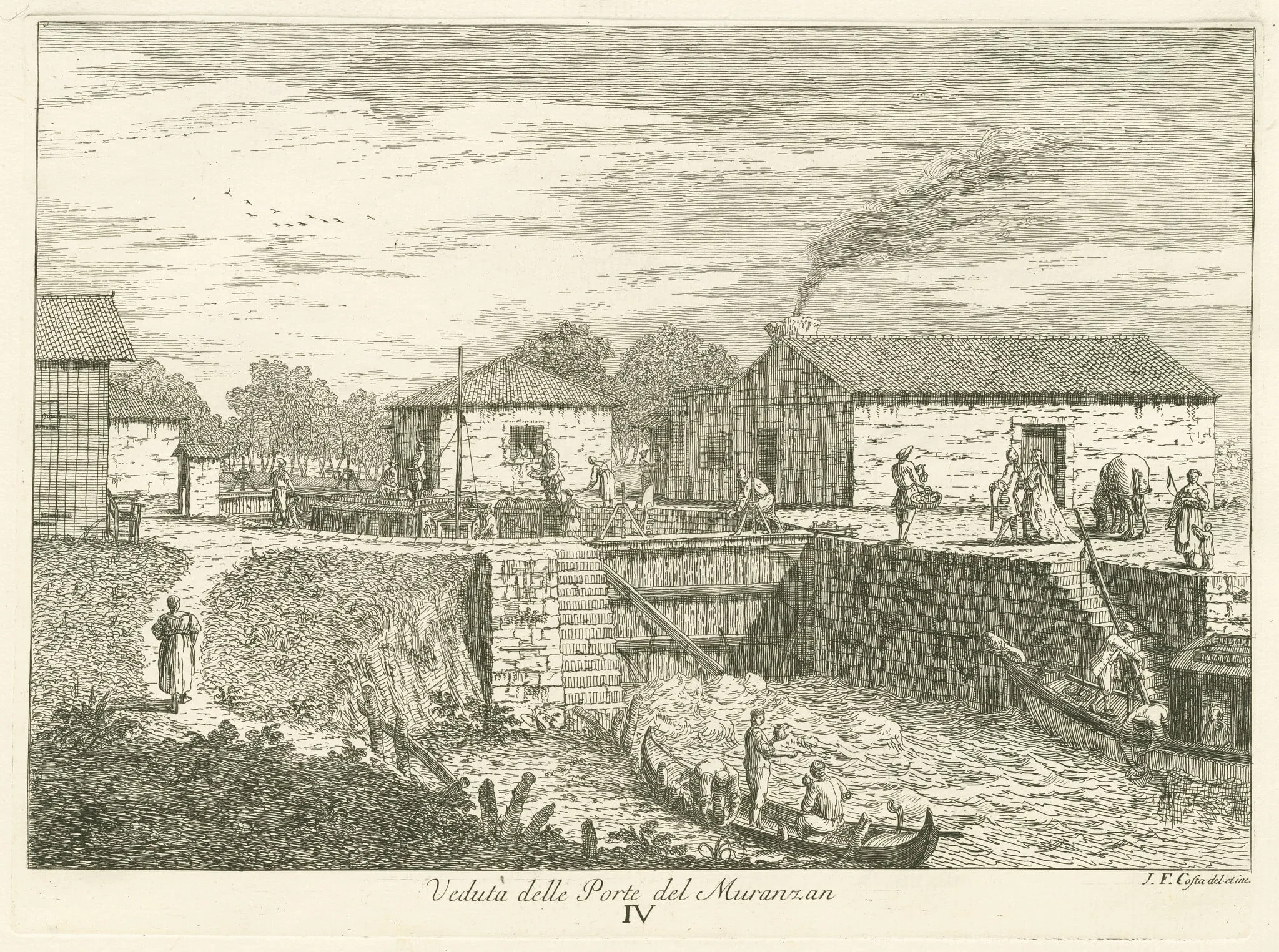 Le Porte dei Moranzani, by Giovanni Francesco Costa, ink, 1762