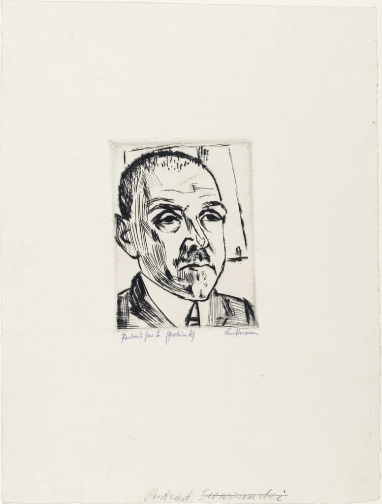 Untitled, by Max Beckmann, ink, 1922