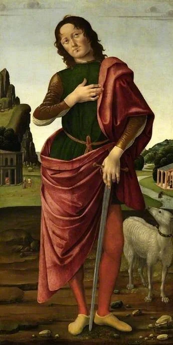 St Julian the Hospitaler, by Pietro del Donzello, oil, 1490