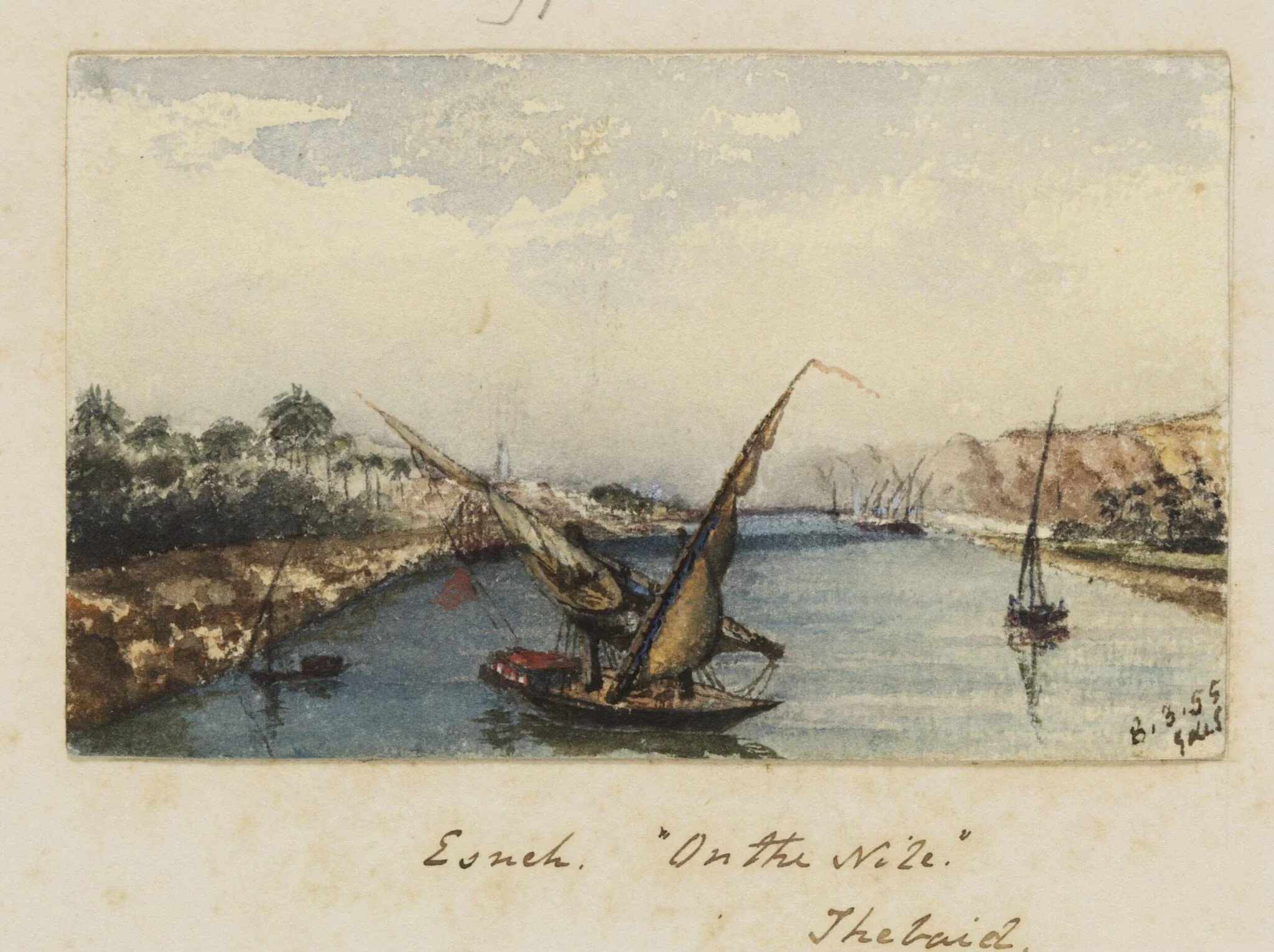 `Esneh.  "On the Nile."  Thebaid'