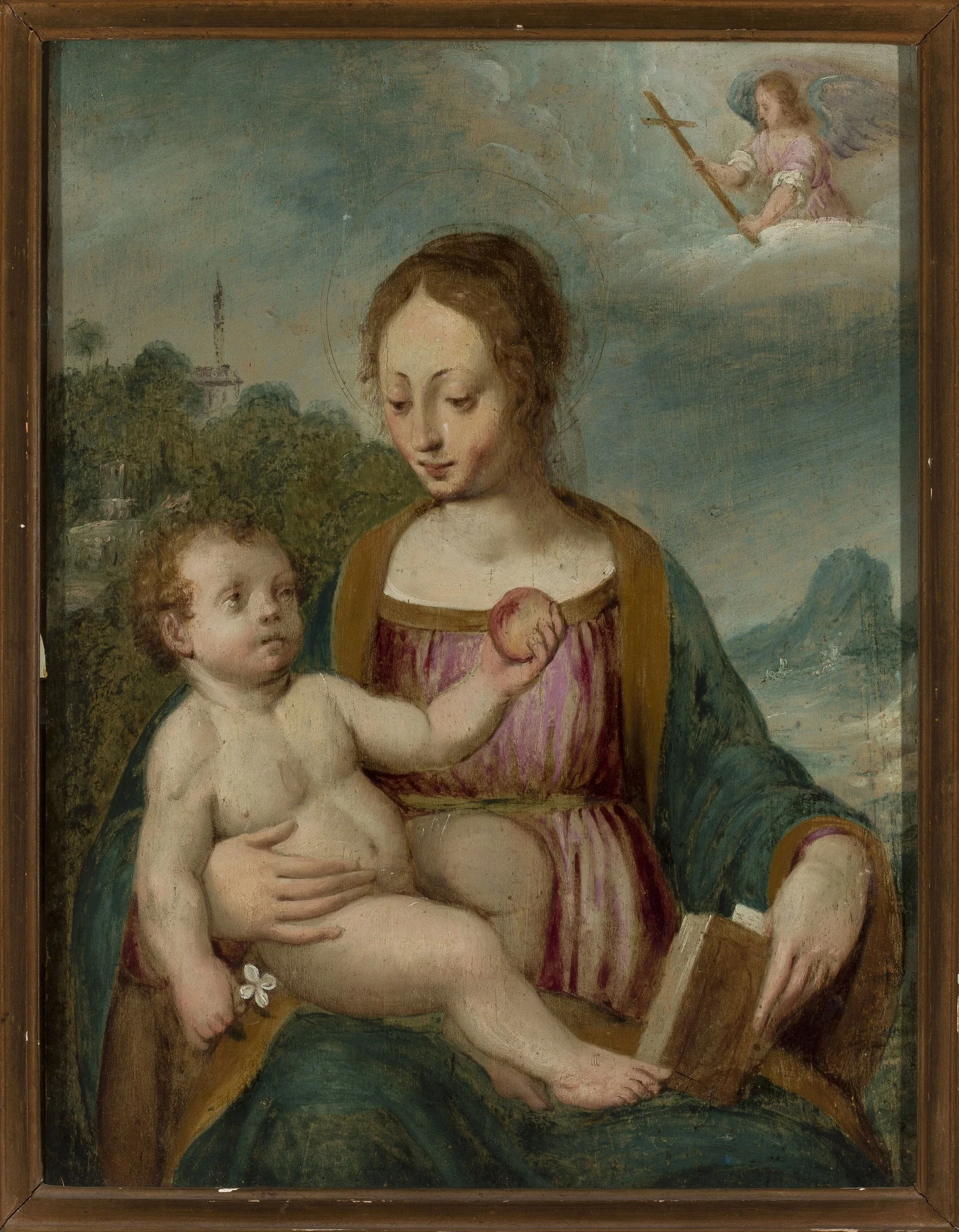 Virgin Mary with Child Jesus, by Luini Bernardino, oil, 1516
