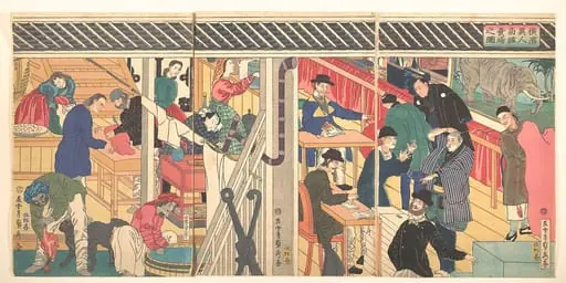 「横浜異人商館買場之圖」|Foreign Business Establishment in Yokohama (Yokohama ijin shōkan uriba no zu)